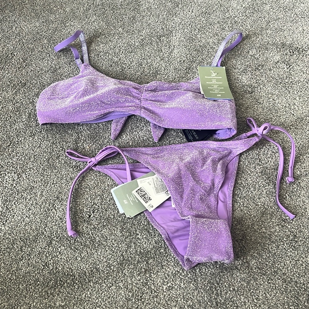 Purple Sparkly Bikini